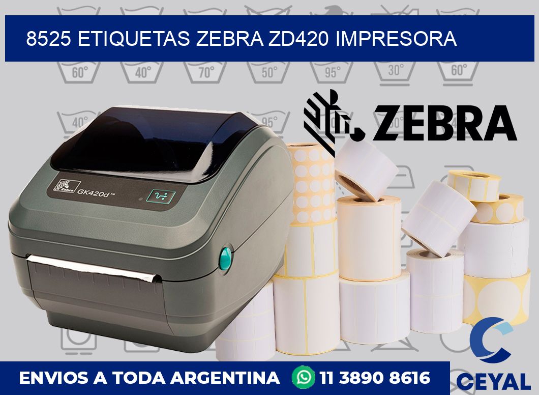 8525 etiquetas Zebra zd420 impresora
