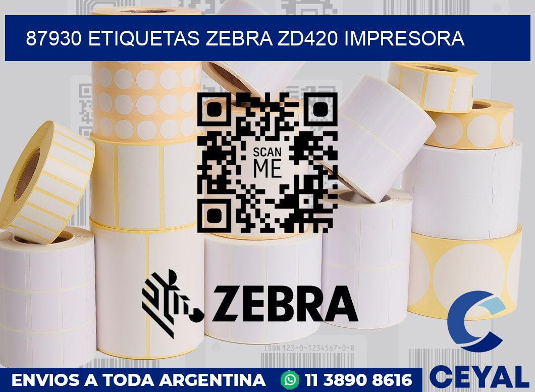 87930 etiquetas Zebra zd420 impresora