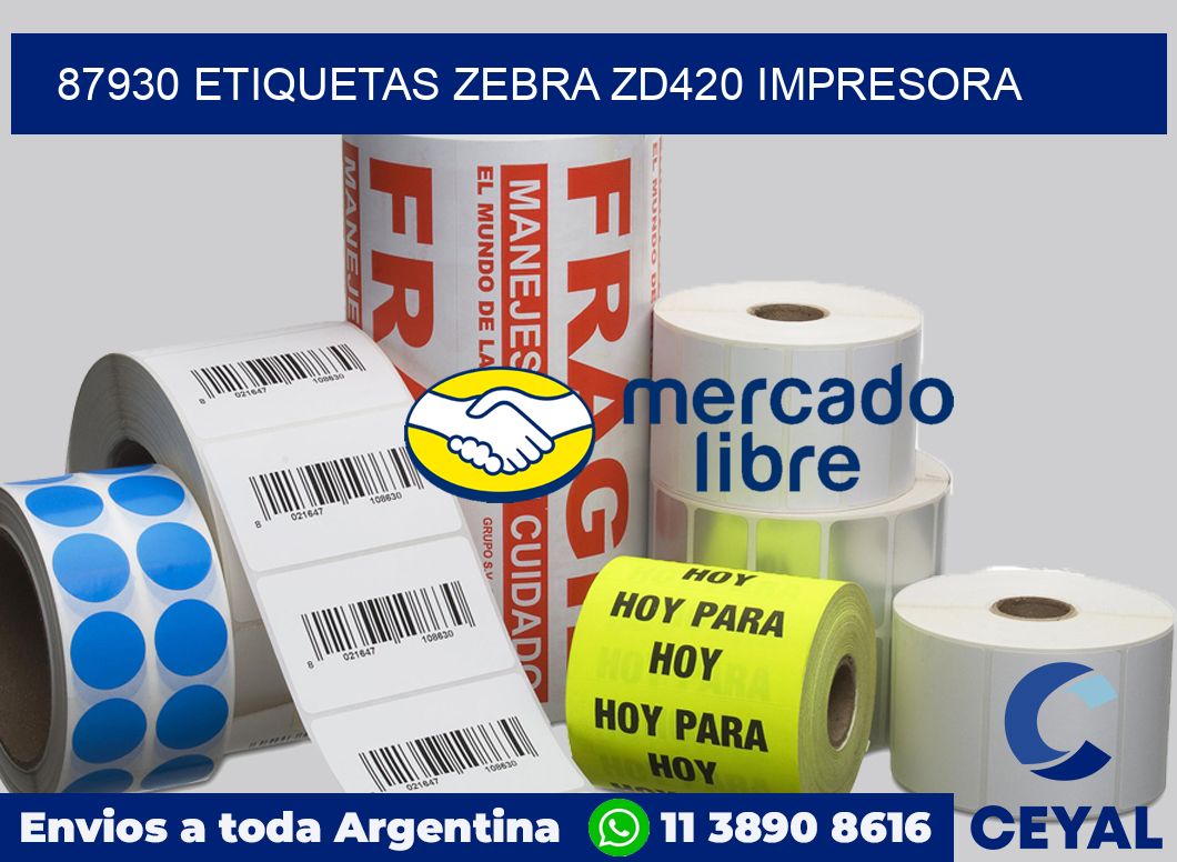 87930 etiquetas Zebra zd420 impresora