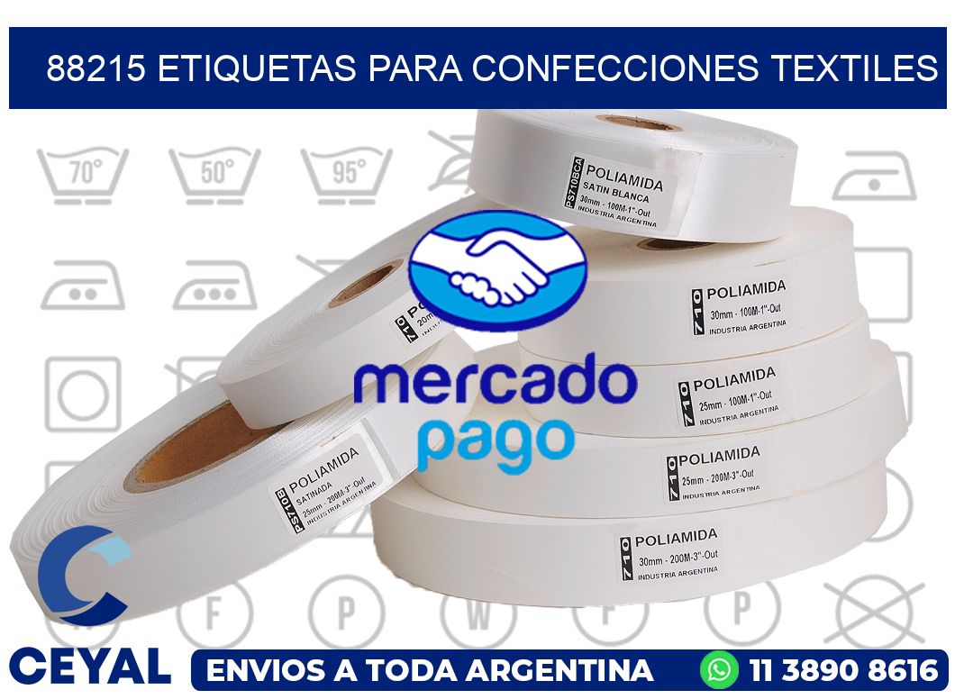 88215 Etiquetas para confecciones textiles