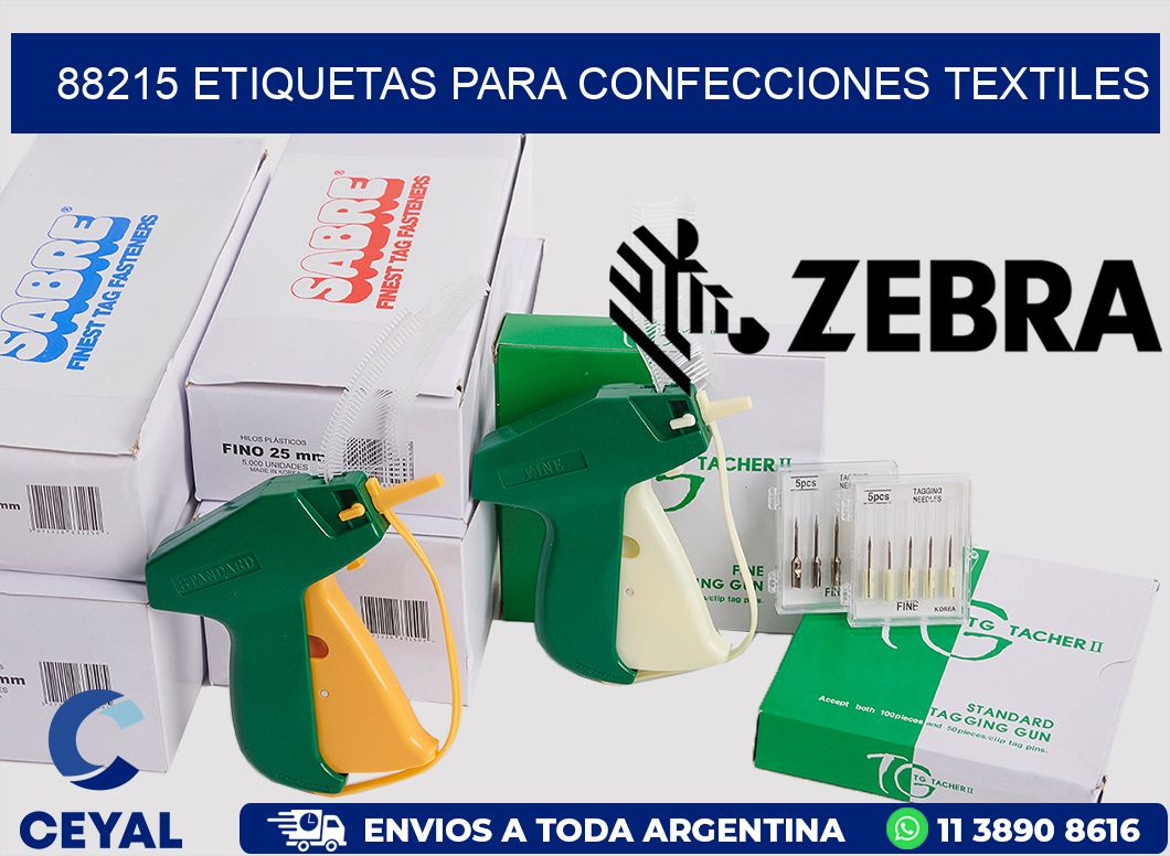88215 Etiquetas para confecciones textiles