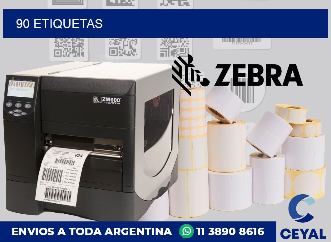 90 etiquetas