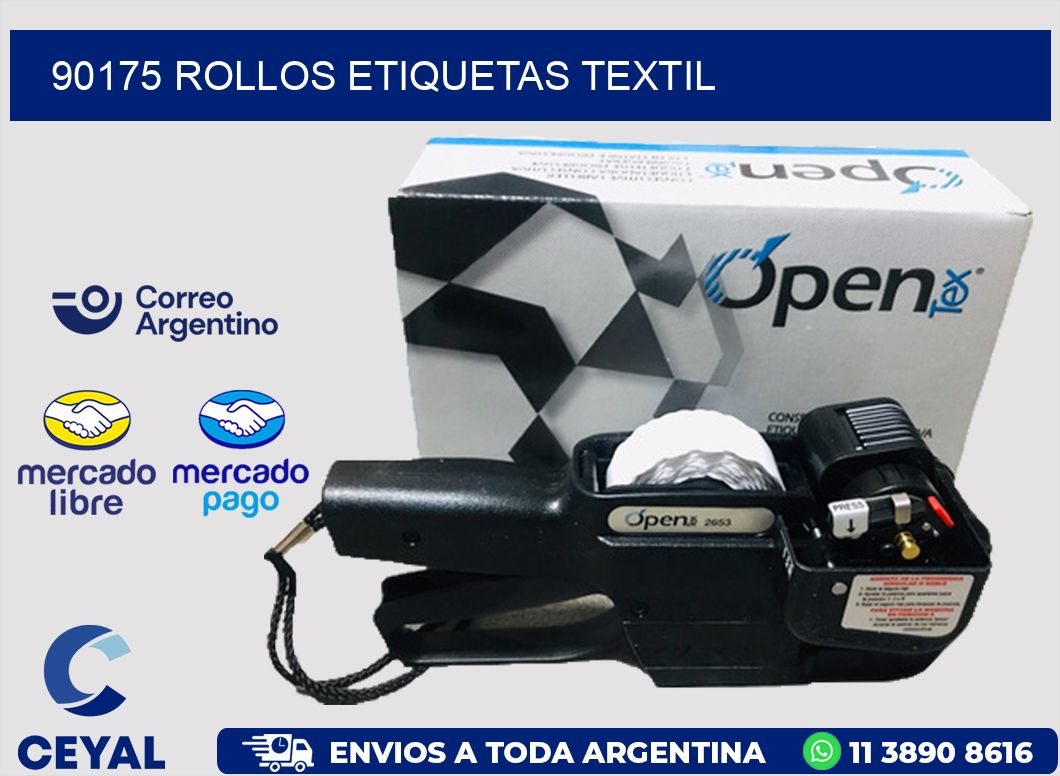 90175 rollos etiquetas textil