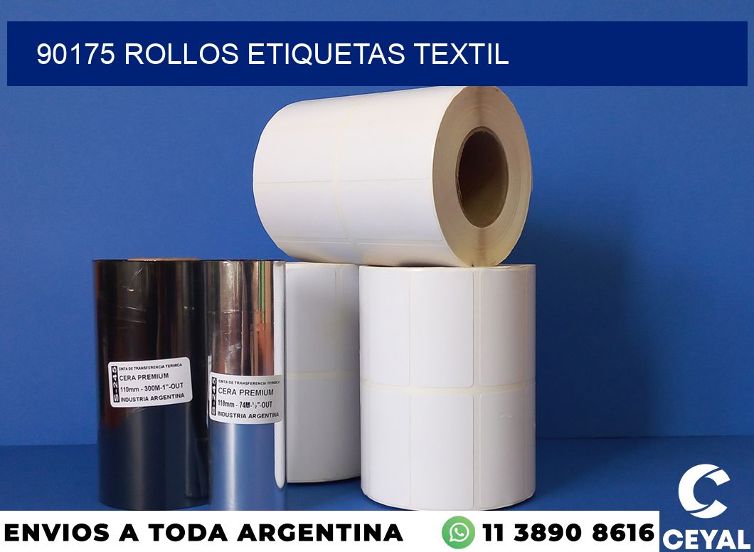 90175 rollos etiquetas textil