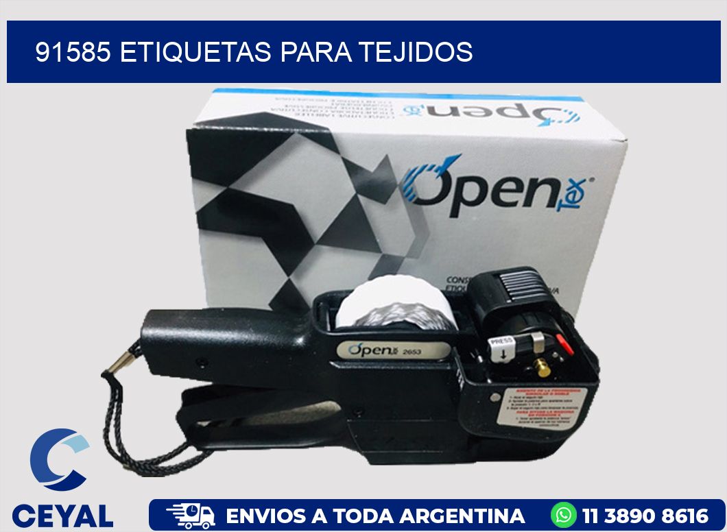 91585 Etiquetas para tejidos