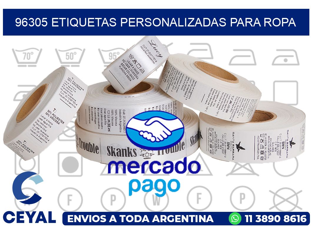 96305 Etiquetas personalizadas para ropa