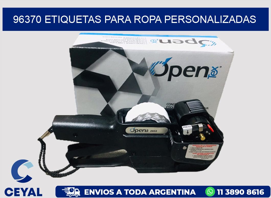 96370 Etiquetas para ropa Personalizadas