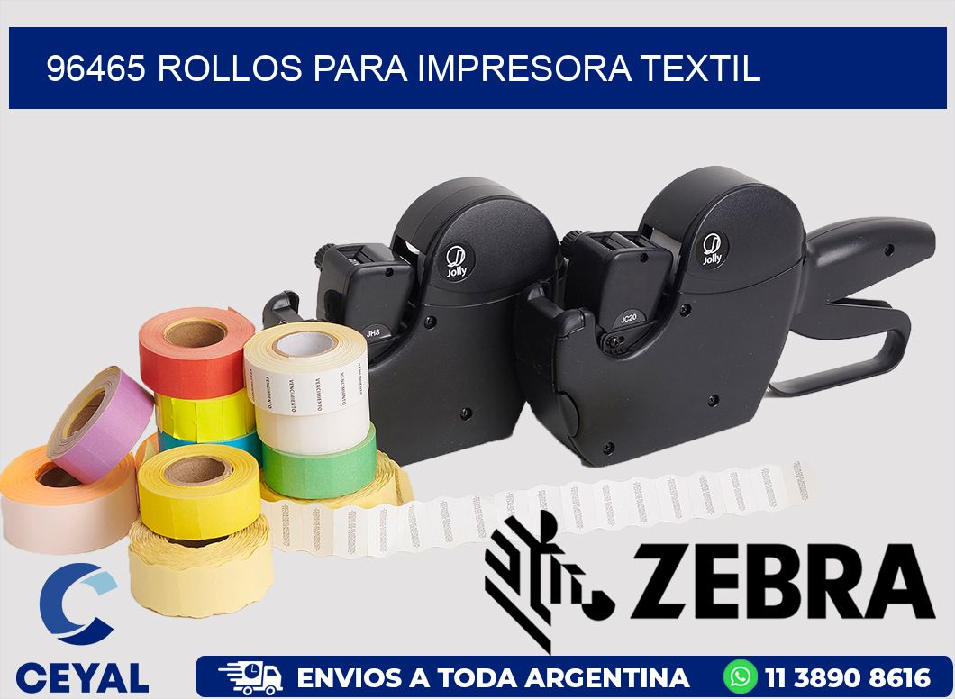 96465 rollos para impresora textil