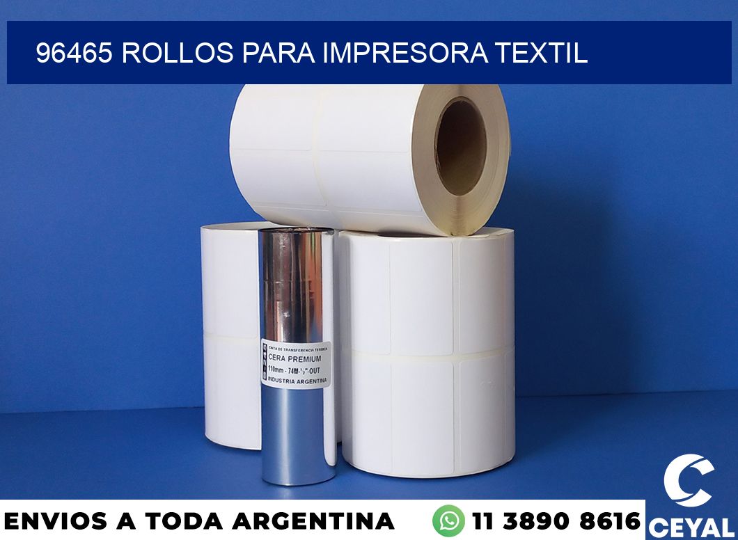96465 rollos para impresora textil