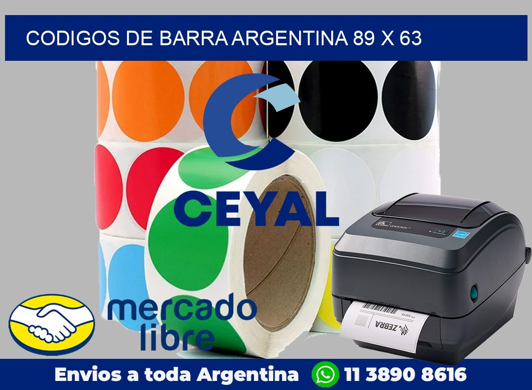 Codigos de barra Argentina 89 x 63