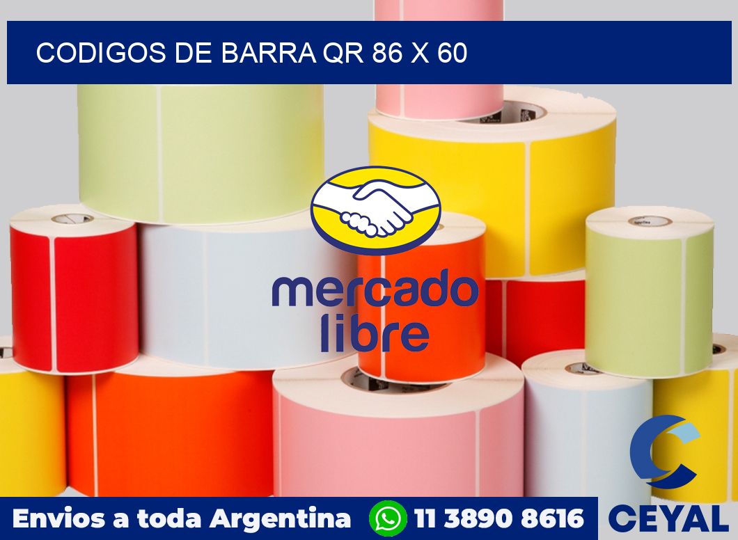 Codigos de barra QR 86 x 60