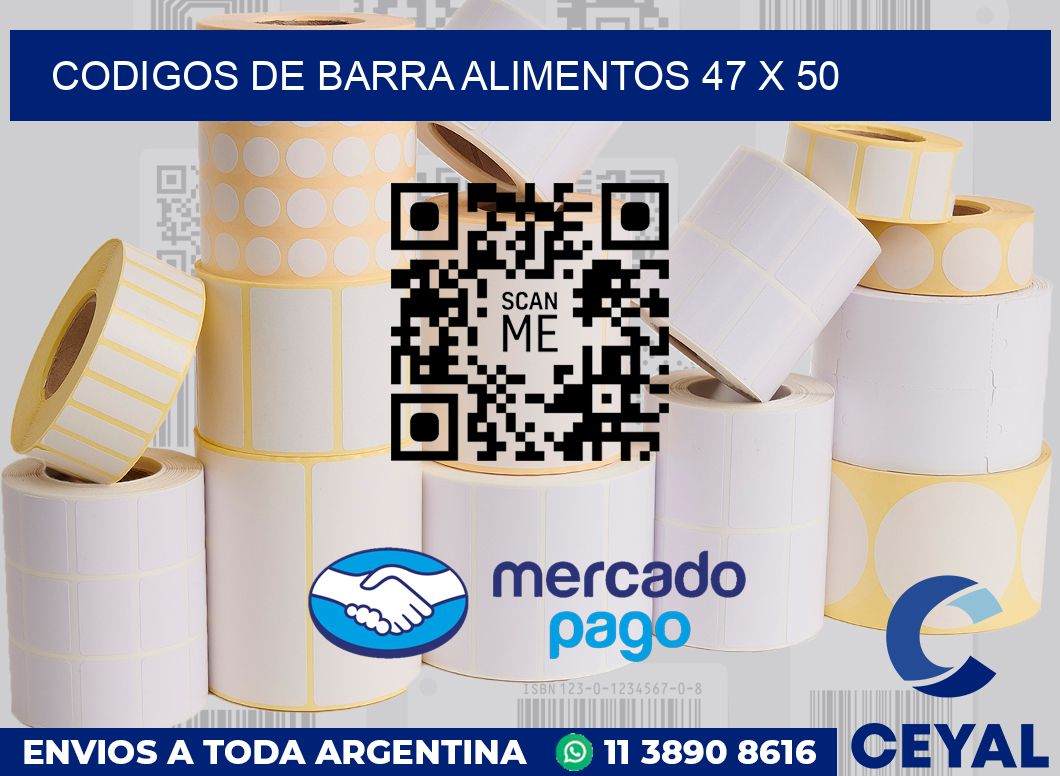 Codigos de barra alimentos 47 x 50