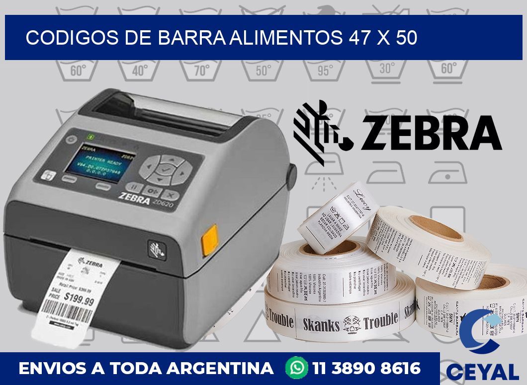 Codigos de barra alimentos 47 x 50