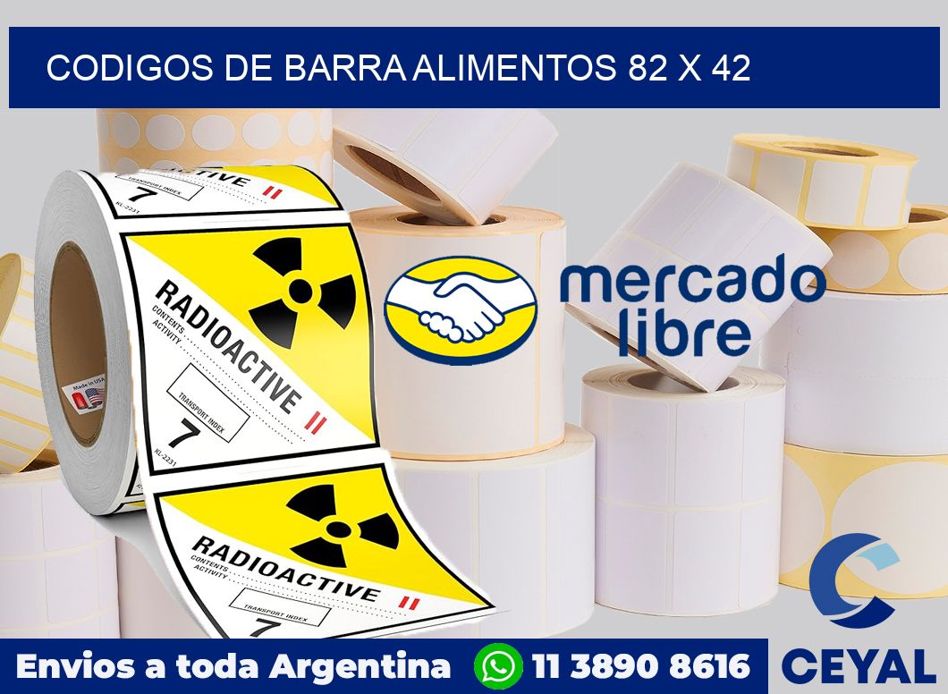 Codigos de barra alimentos 82 x 42