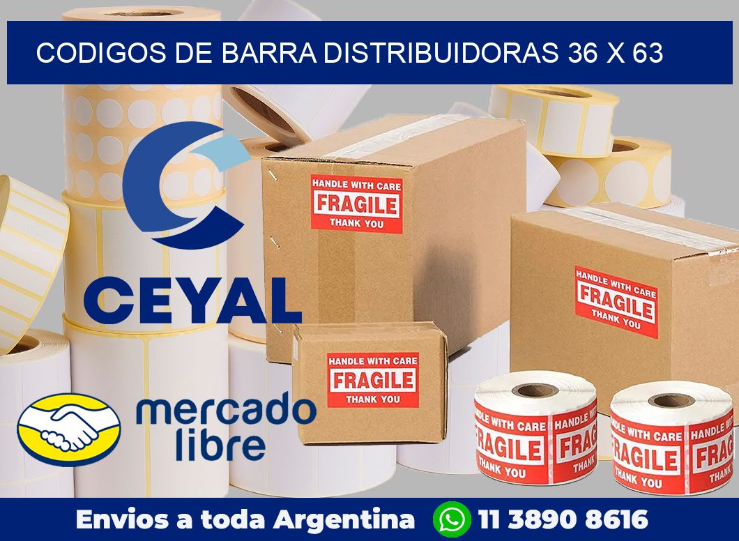 Codigos de barra distribuidoras 36 x 63
