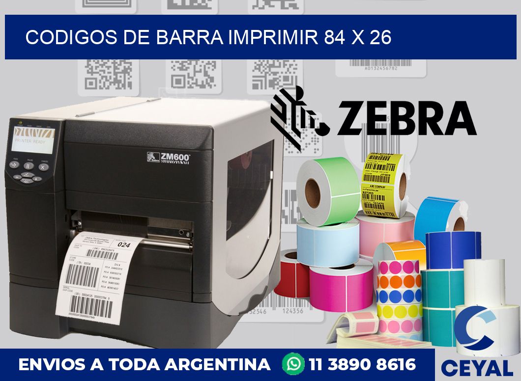 Codigos de barra imprimir 84 x 26