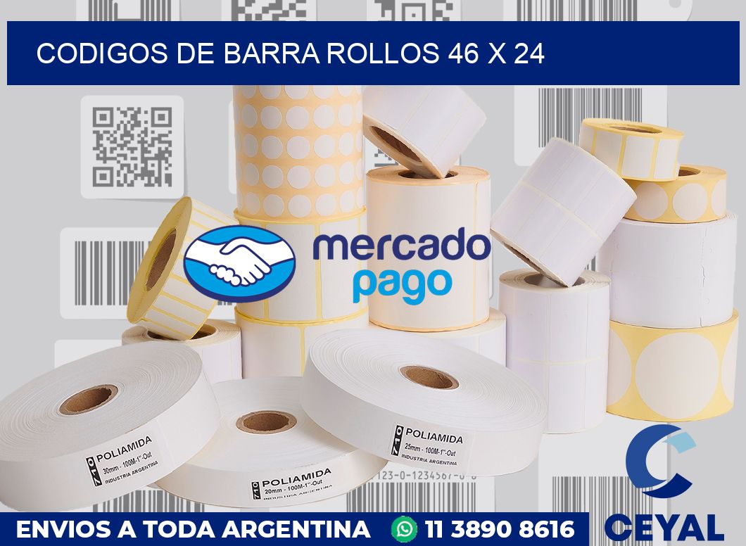 Codigos de barra rollos 46 x 24