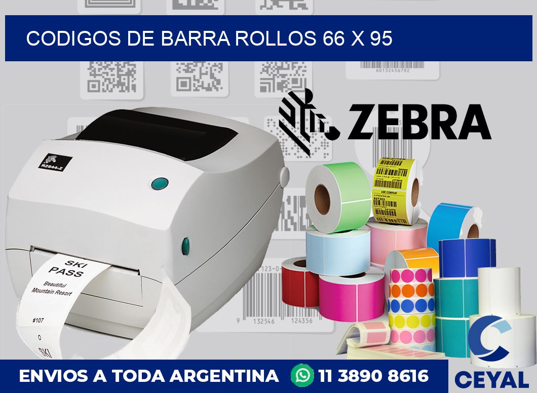 Codigos de barra rollos 66 x 95
