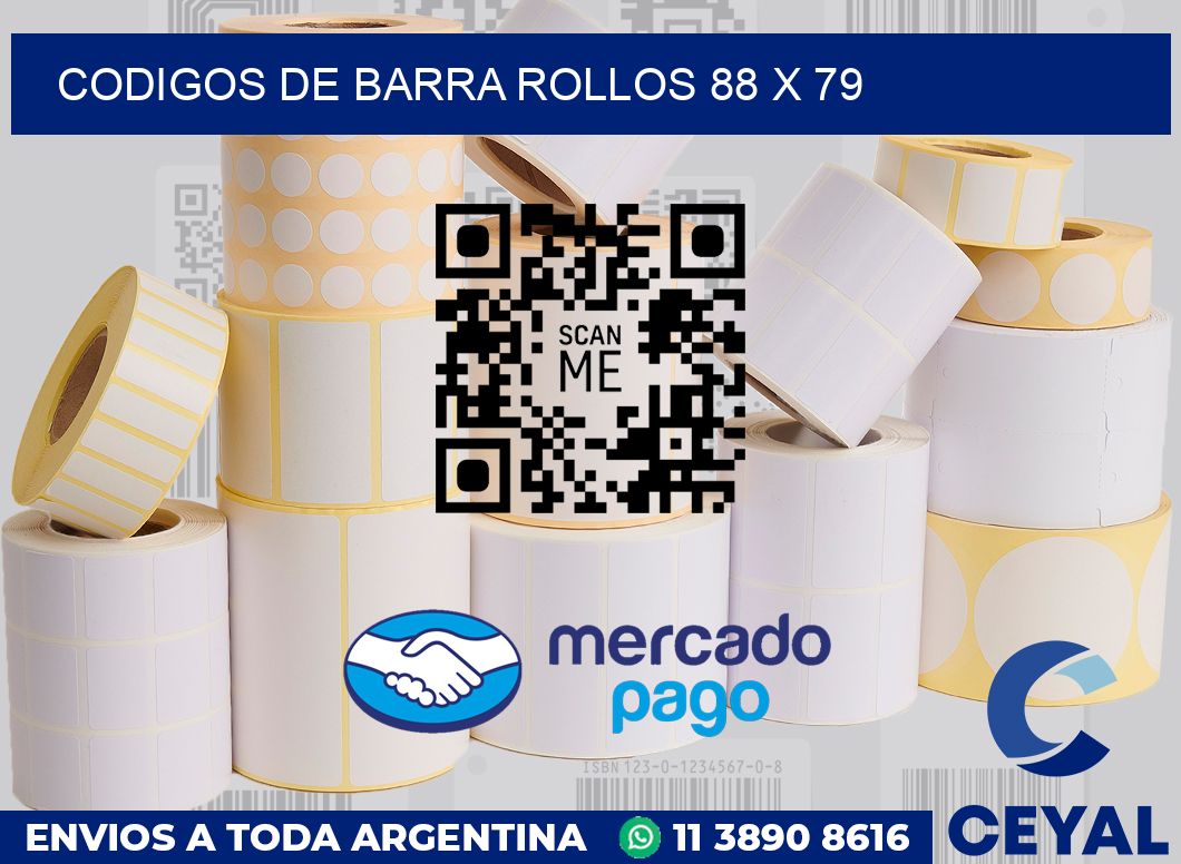Codigos de barra rollos 88 x 79