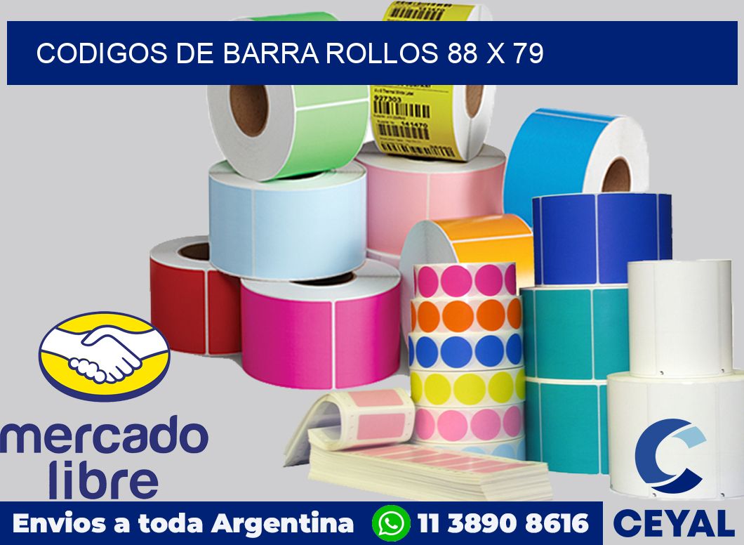 Codigos de barra rollos 88 x 79
