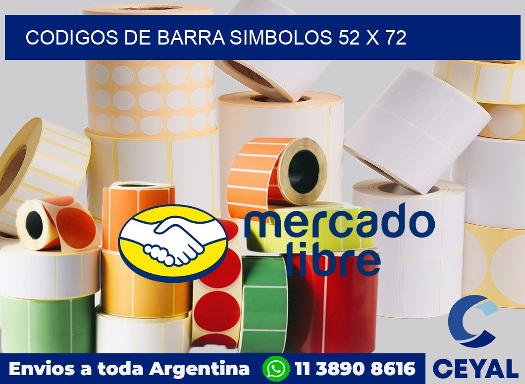 Codigos de barra simbolos 52 x 72