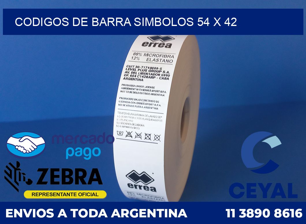 Codigos de barra simbolos 54 x 42