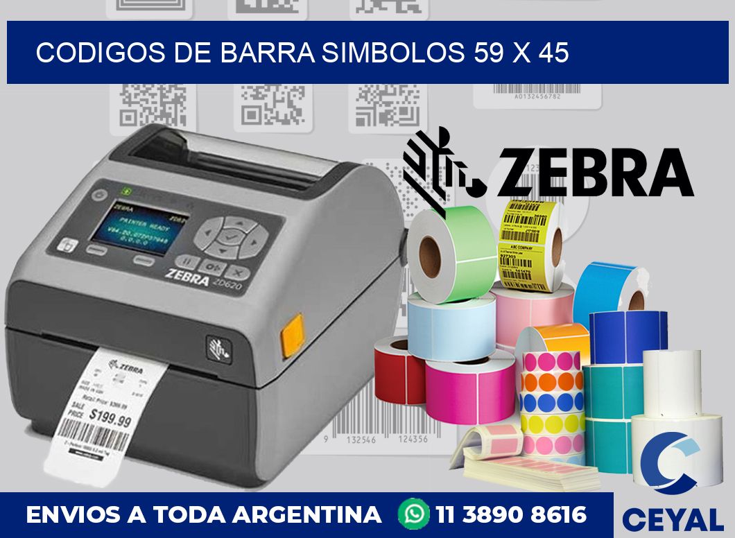 Codigos de barra simbolos 59 x 45