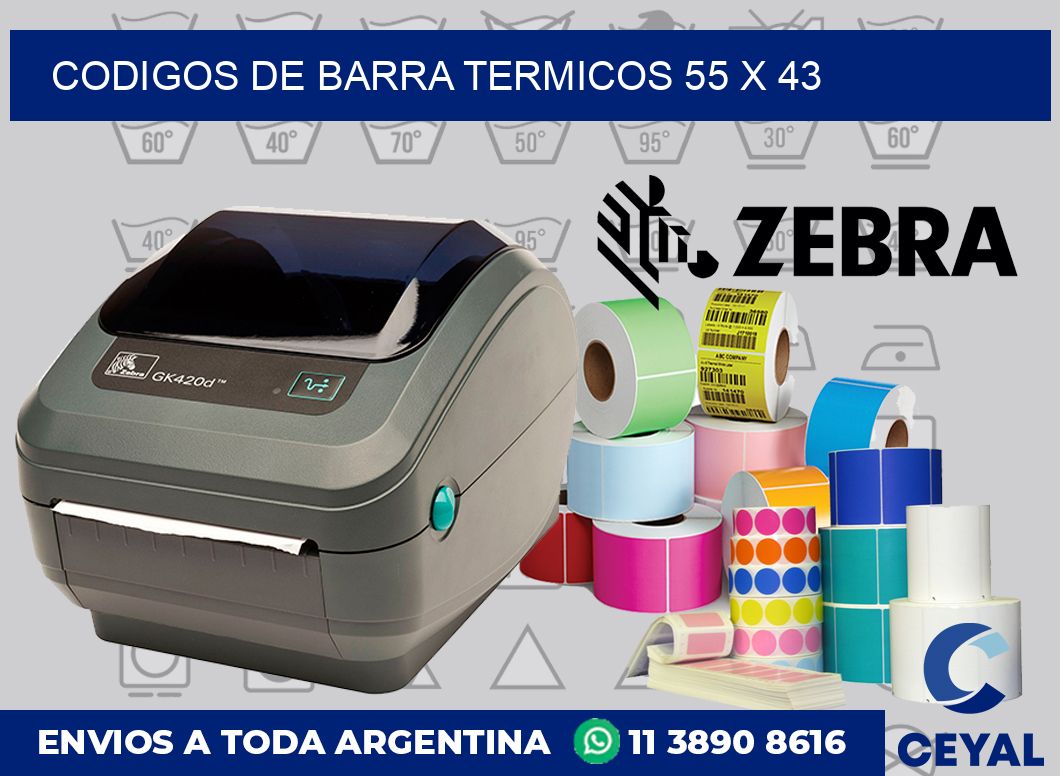 Codigos de barra termicos 55 x 43