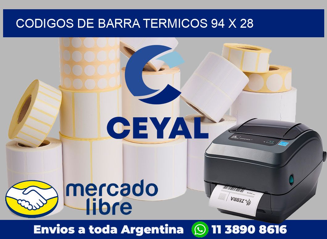 Codigos de barra termicos 94 x 28