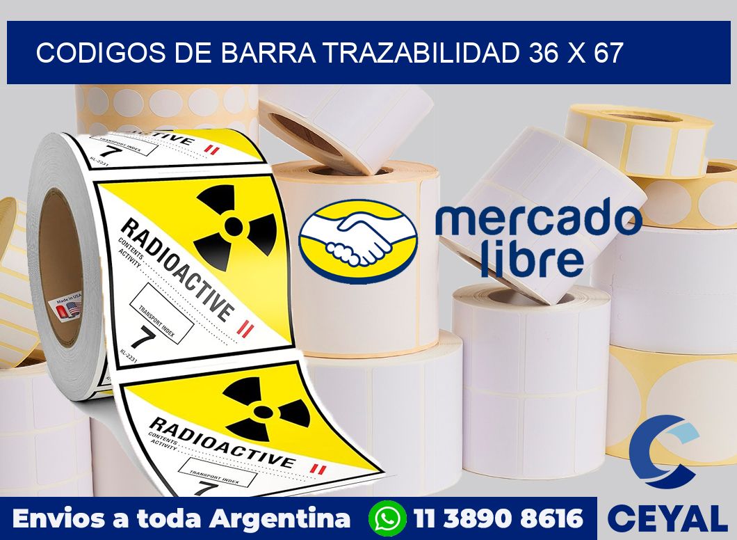 Codigos de barra trazabilidad 36 x 67
