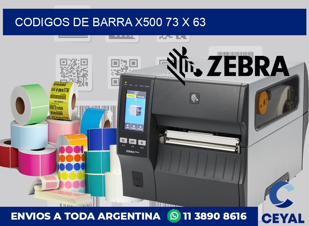 Codigos de barra x500 73 x 63