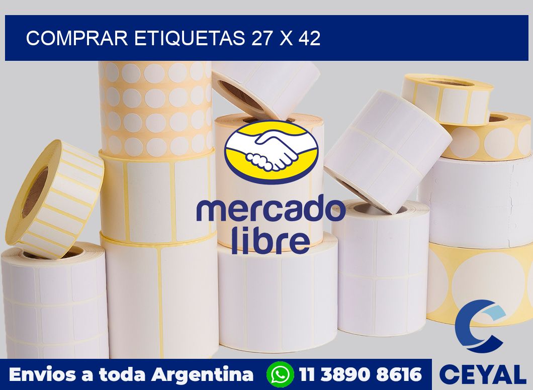 Comprar etiquetas 27 x 42