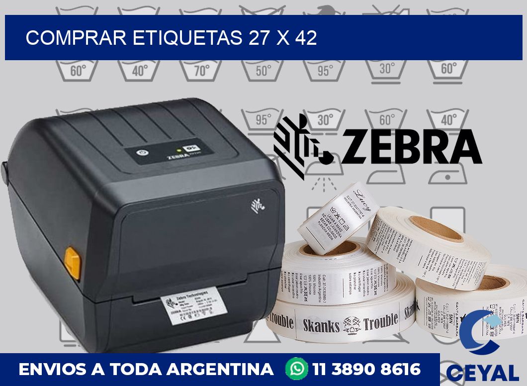 Comprar etiquetas 27 x 42
