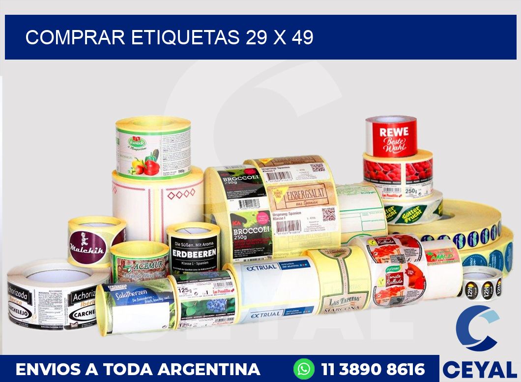 Comprar etiquetas 29 x 49