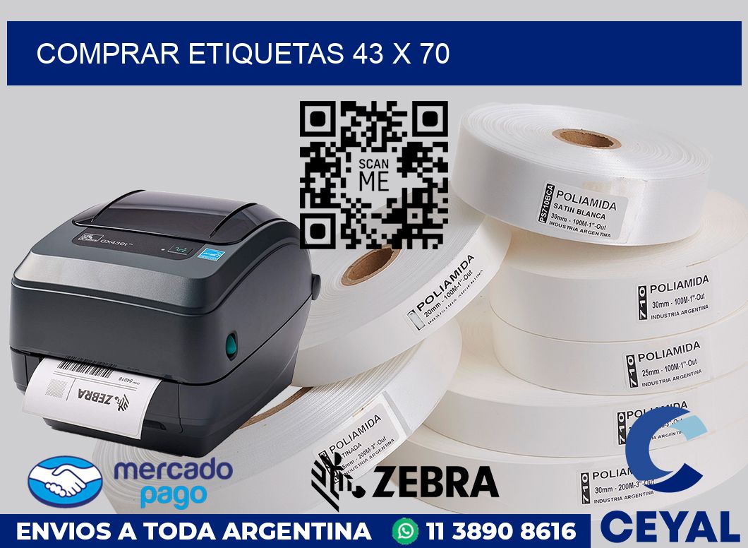Comprar etiquetas 43 x 70