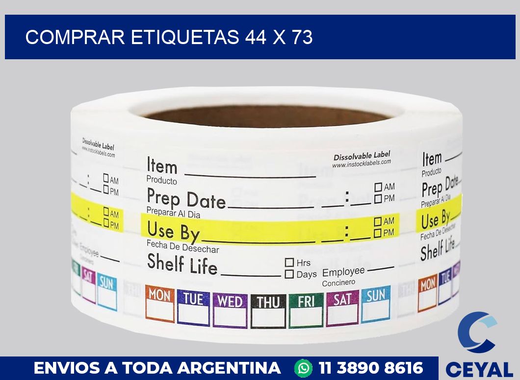 Comprar etiquetas 44 x 73
