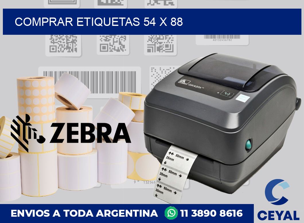 Comprar etiquetas 54 x 88