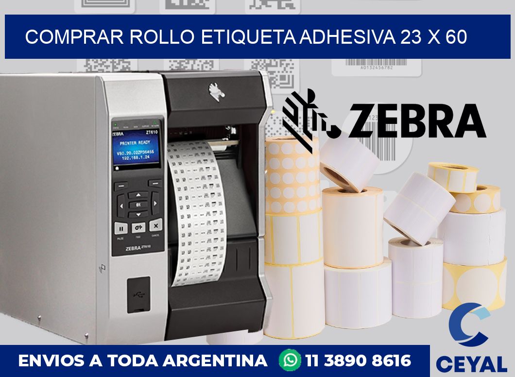 Comprar rollo etiqueta adhesiva 23 x 60
