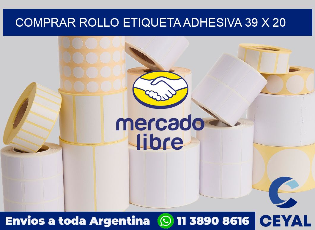 Comprar rollo etiqueta adhesiva 39 x 20