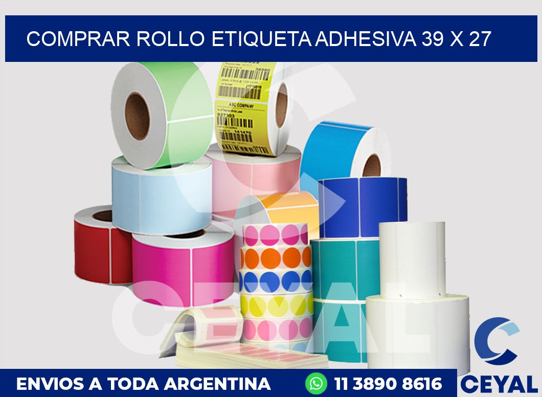 Comprar rollo etiqueta adhesiva 39 x 27