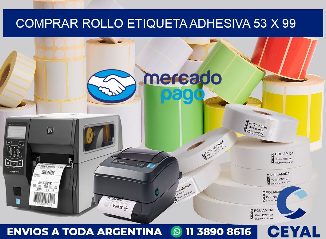 Comprar rollo etiqueta adhesiva 53 x 99