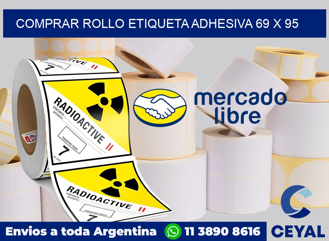 Comprar rollo etiqueta adhesiva 69 x 95