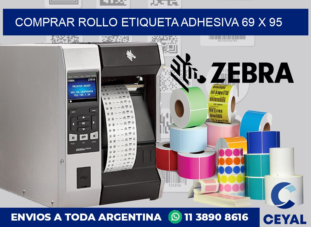 Comprar rollo etiqueta adhesiva 69 x 95