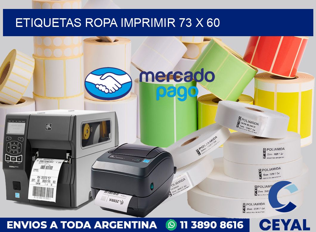 Etiquetas ropa imprimir 73 x 60