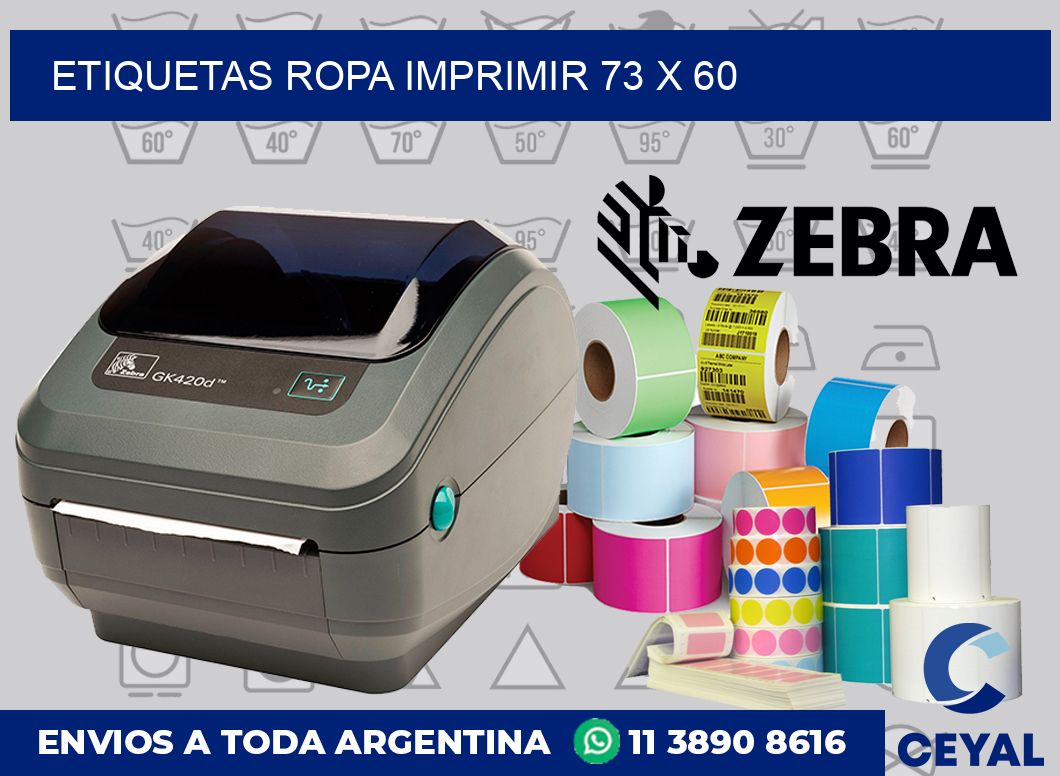 Etiquetas ropa imprimir 73 x 60