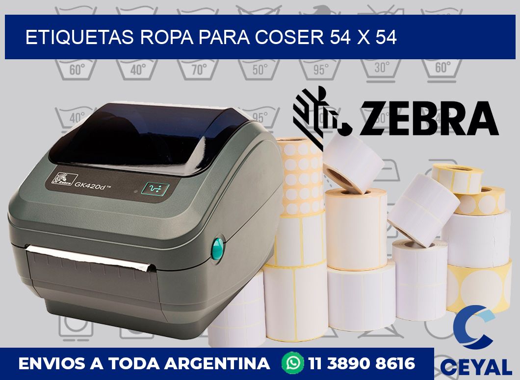 Etiquetas ropa para coser 54 x 54