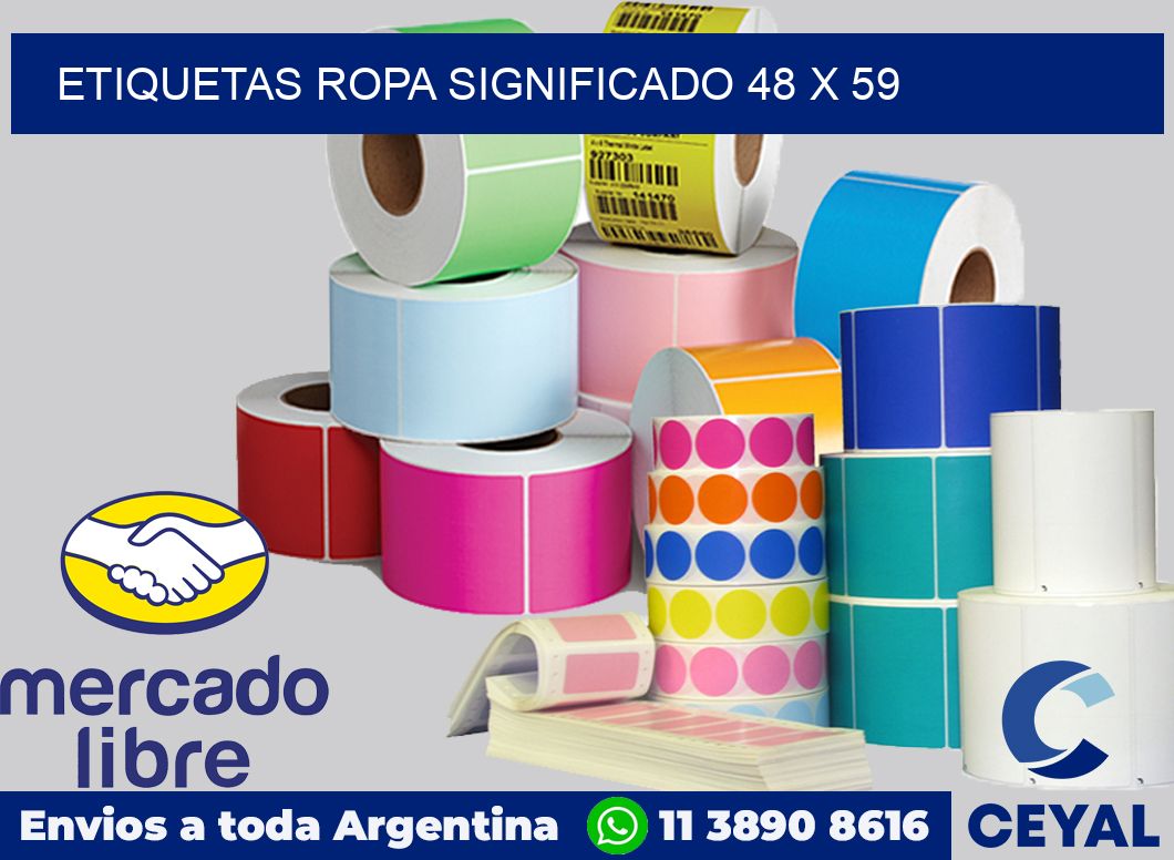 Etiquetas ropa significado 48 x 59