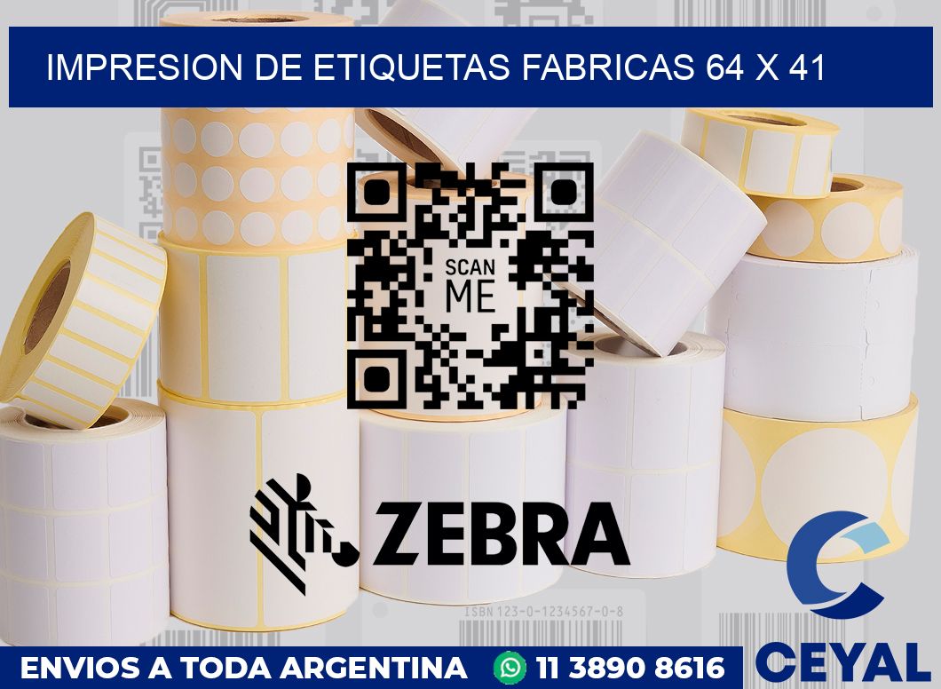 Impresion de etiquetas fabricas 64 x 41