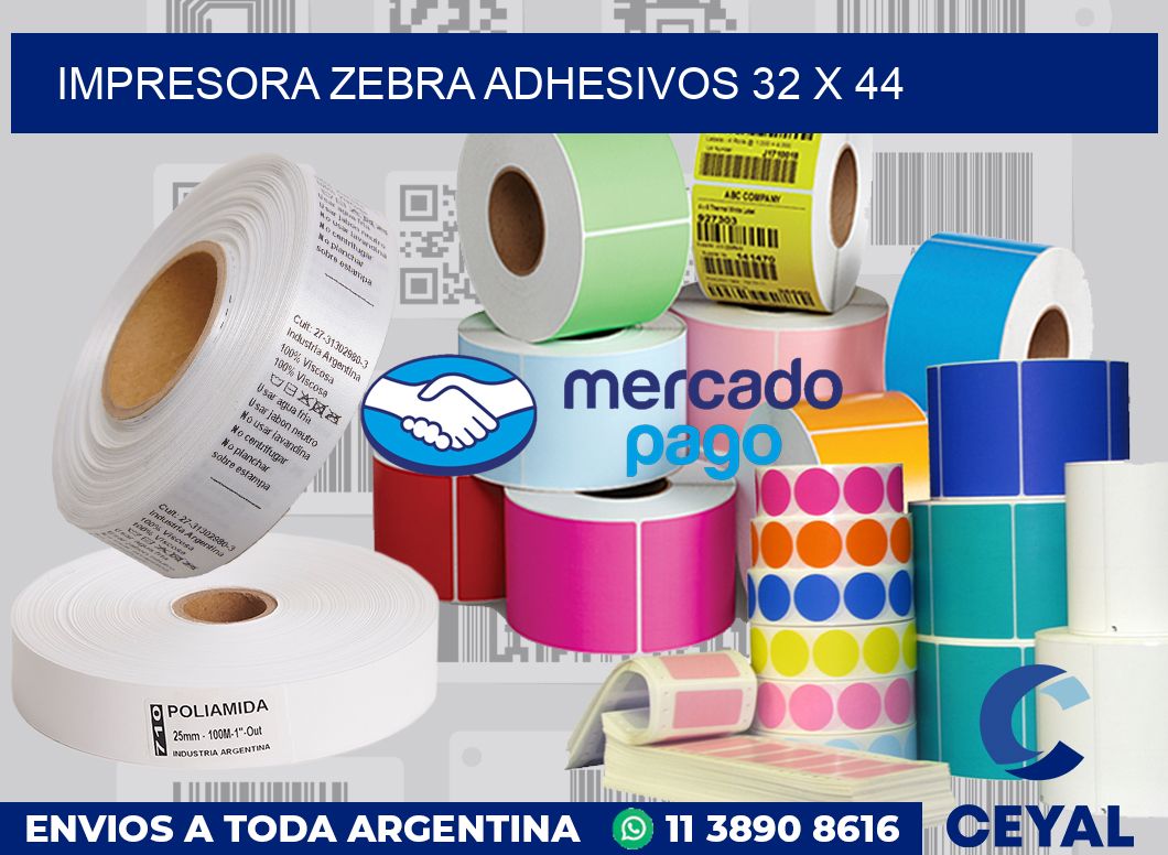 Impresora Zebra adhesivos 32 x 44