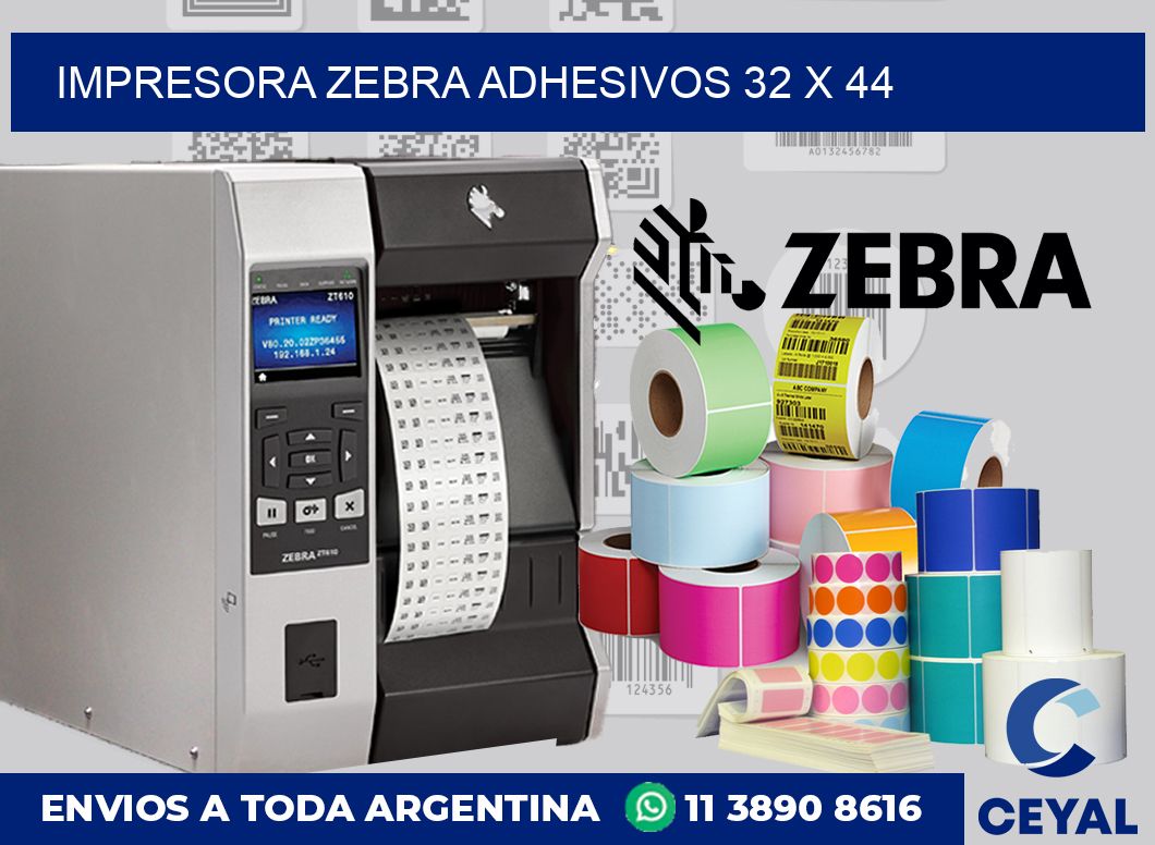 Impresora Zebra adhesivos 32 x 44
